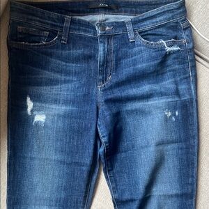 Joe's Jeans Women's Dark Blue Distressed Skinny Jeans